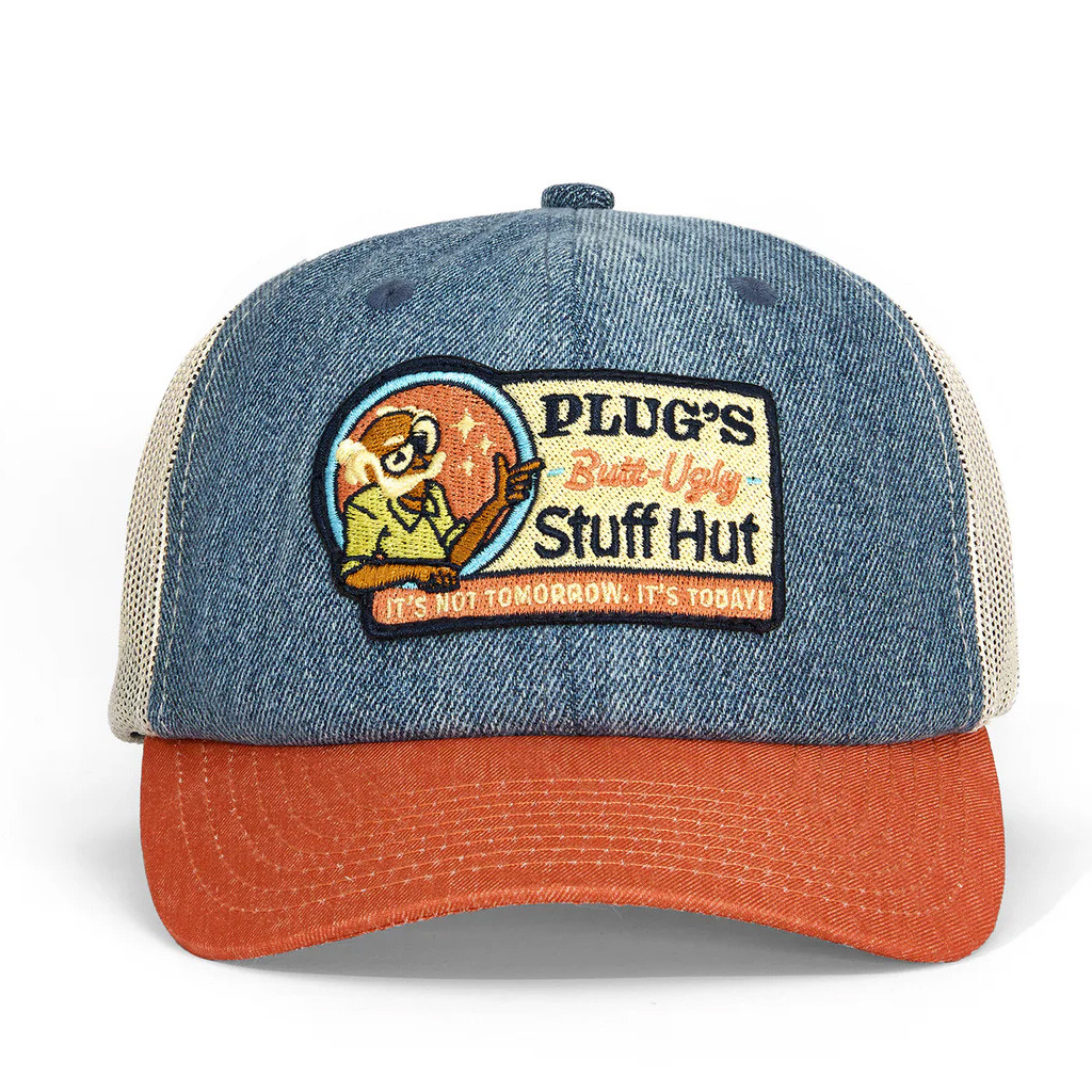 Dropout TV Merch Plug's Butt Ugly Stuff Hut Trucker Hat Embroidered Gifts For Boyfriend Dropout TV Merch Plug's Butt Ugly Stuff Hut Trucker Hat Embroidered Gifts For Boyfriend