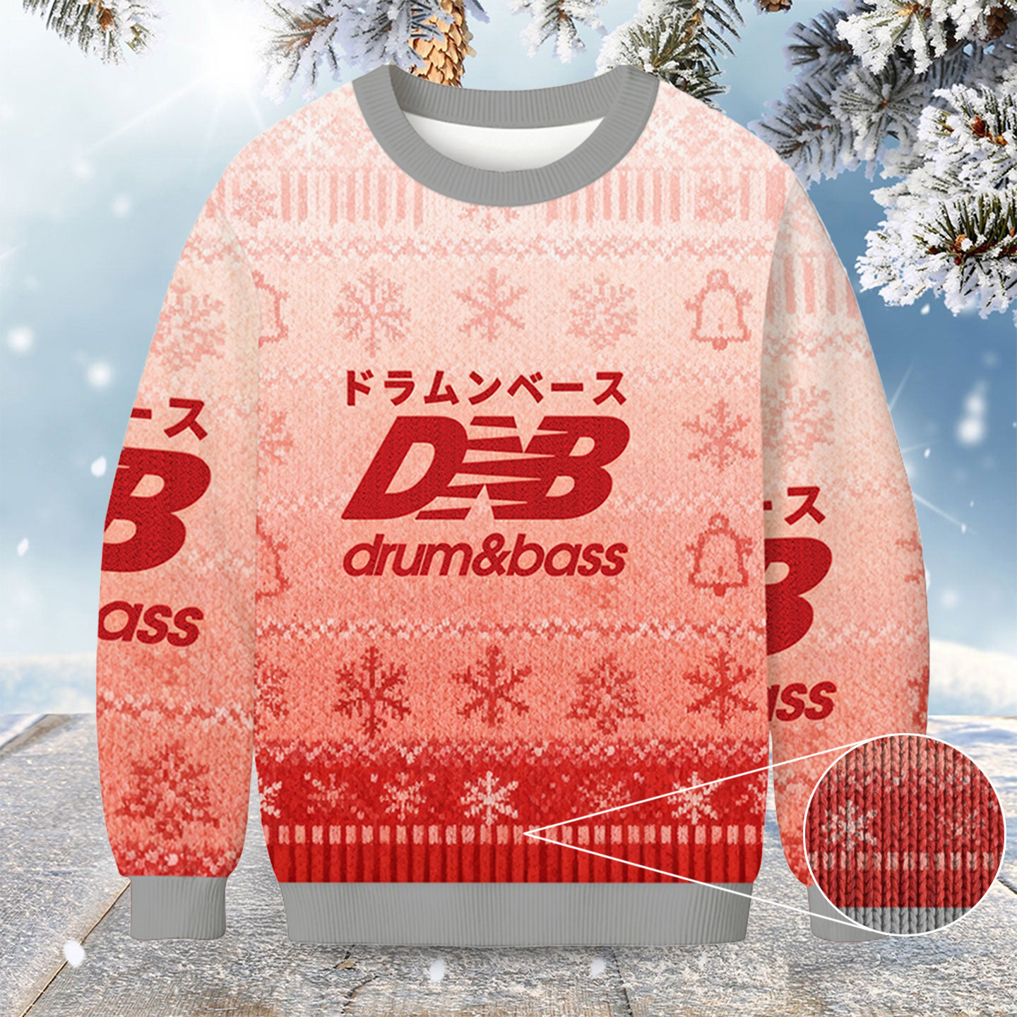 Drum And Bass Japan Christmas Ugly Sweater Winter Clothing Xmas Gifts For Drum Players