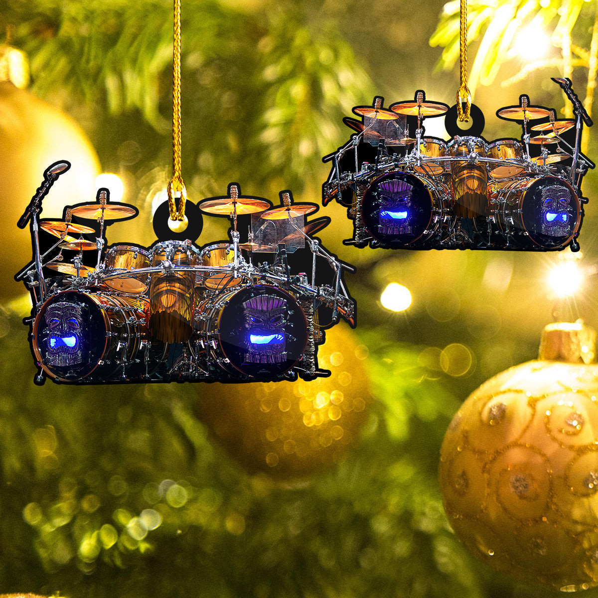 Drum Shaped Ornament Gift for Drummer Personalized Christmas Gift Drum Ornament