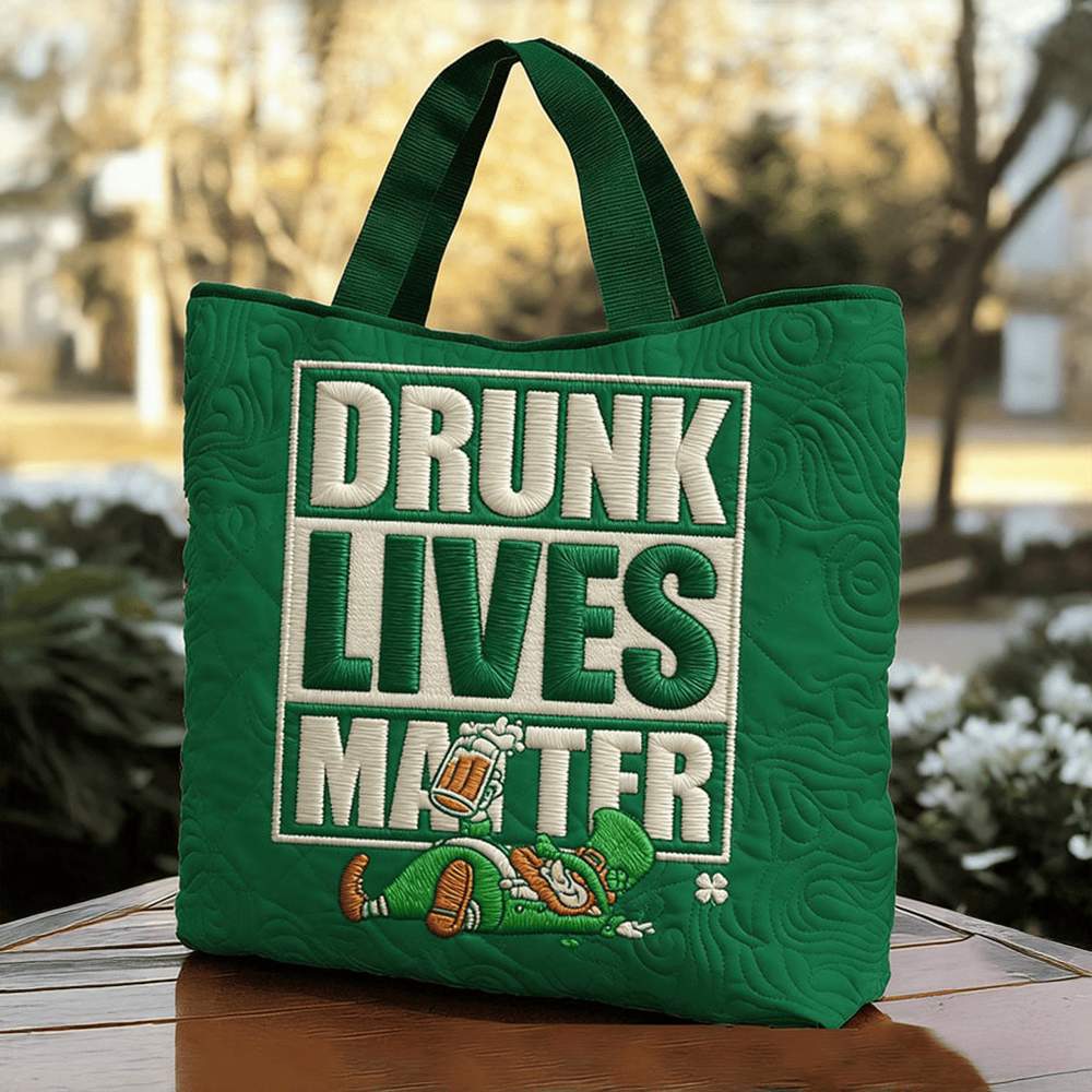 Drunk Lives Matter St Paddys Day Bag St Patrick's Day Merch Gift Ideas For Girlfriend