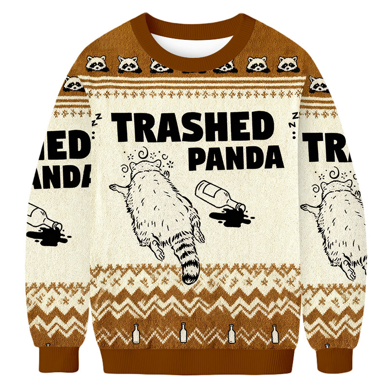 Drunk Raccoon Trash Panda Ugly Sweater Christmas Apparel Raccoon Lover Xmas Gifts