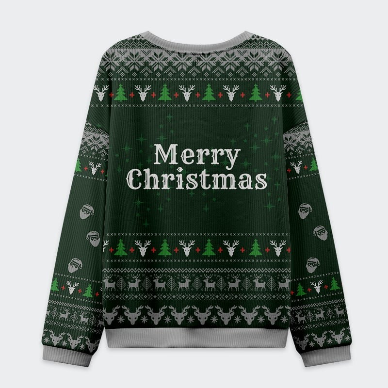 Drunk Santa Overachiever Christmas Sweater Funny Apparel Xmas Holiday Gifts For Her