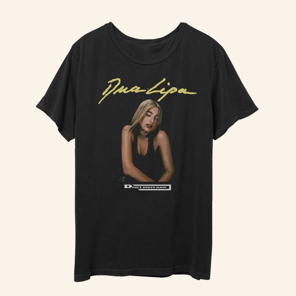 Dua Lipa Merch Don't Start Now Photo T-Shirt Gifts For Music Lovers