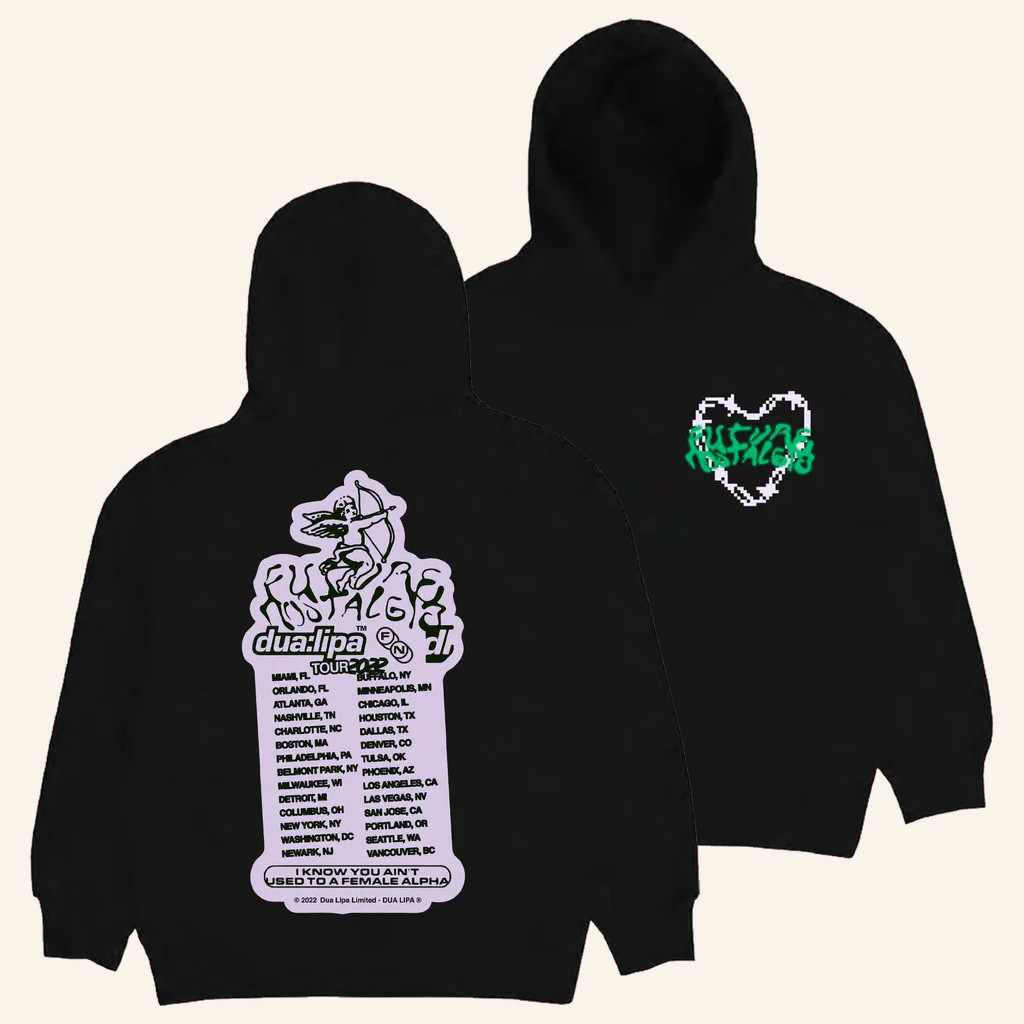 Dua Lipa Merch Pangaia x Future Nostalgia Tour Hoodie Presents For Music Lovers