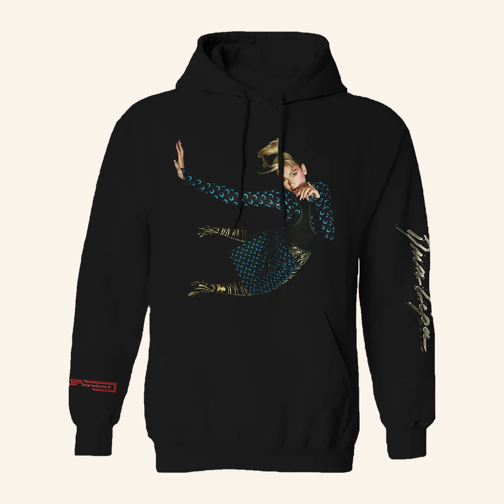Dua Lipa Merch Physical Lean Back Hoodie Gift Ideas For Music Lovers