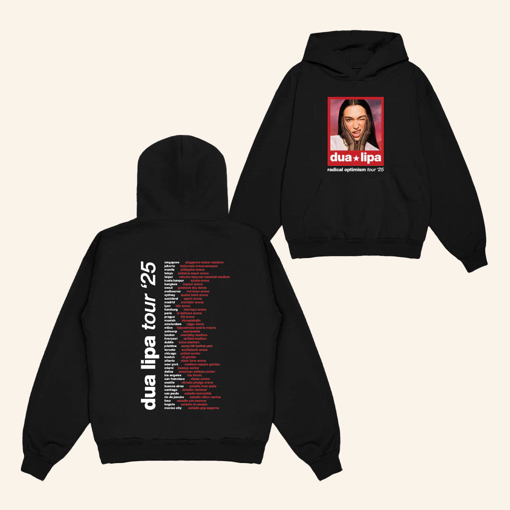 Dua Lipa Merch Tour 2025 Photo Dated Tour Hoodie Unique Gifts For Music Lovers Dua Lipa Merch Tour 2025 Photo Dated Tour Hoodie Unique Gifts For Music Lovers