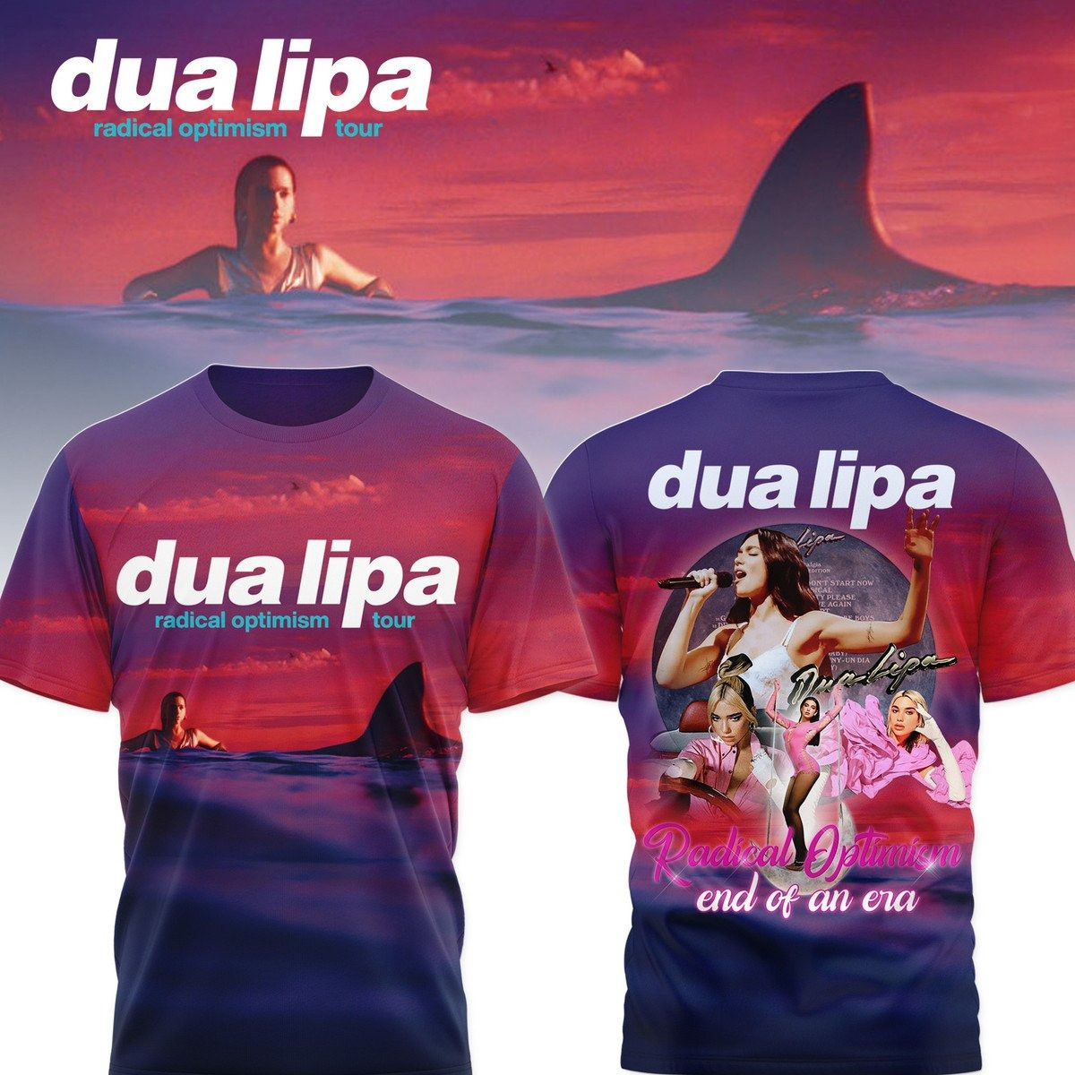 Dua Lipa Radical Optimim Tour 2025 T-Shirt Music Related Gifts For Guys