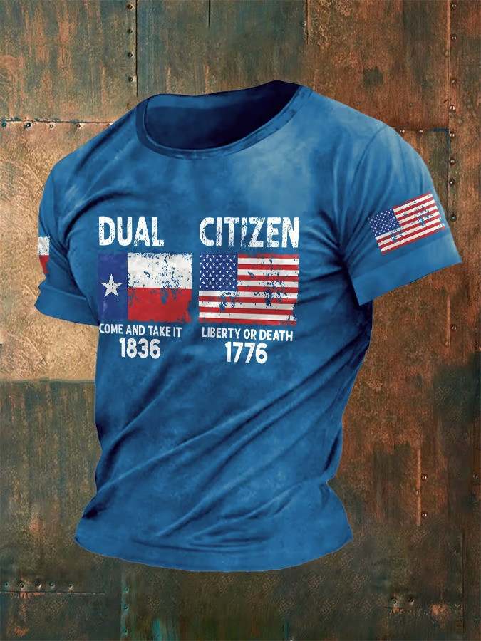 Dual Citizen Texas America T-Shirt Come And Take It 1836 Liberty Or Death 1776 Texas Fan Gear Gift