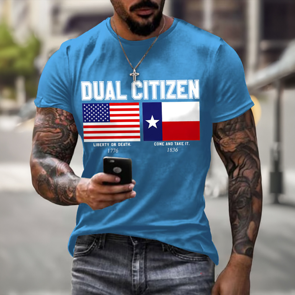 Dual Citizen Texas Independence Day T-Shirt Texas 190th Anniversary Shirt Husband Gift