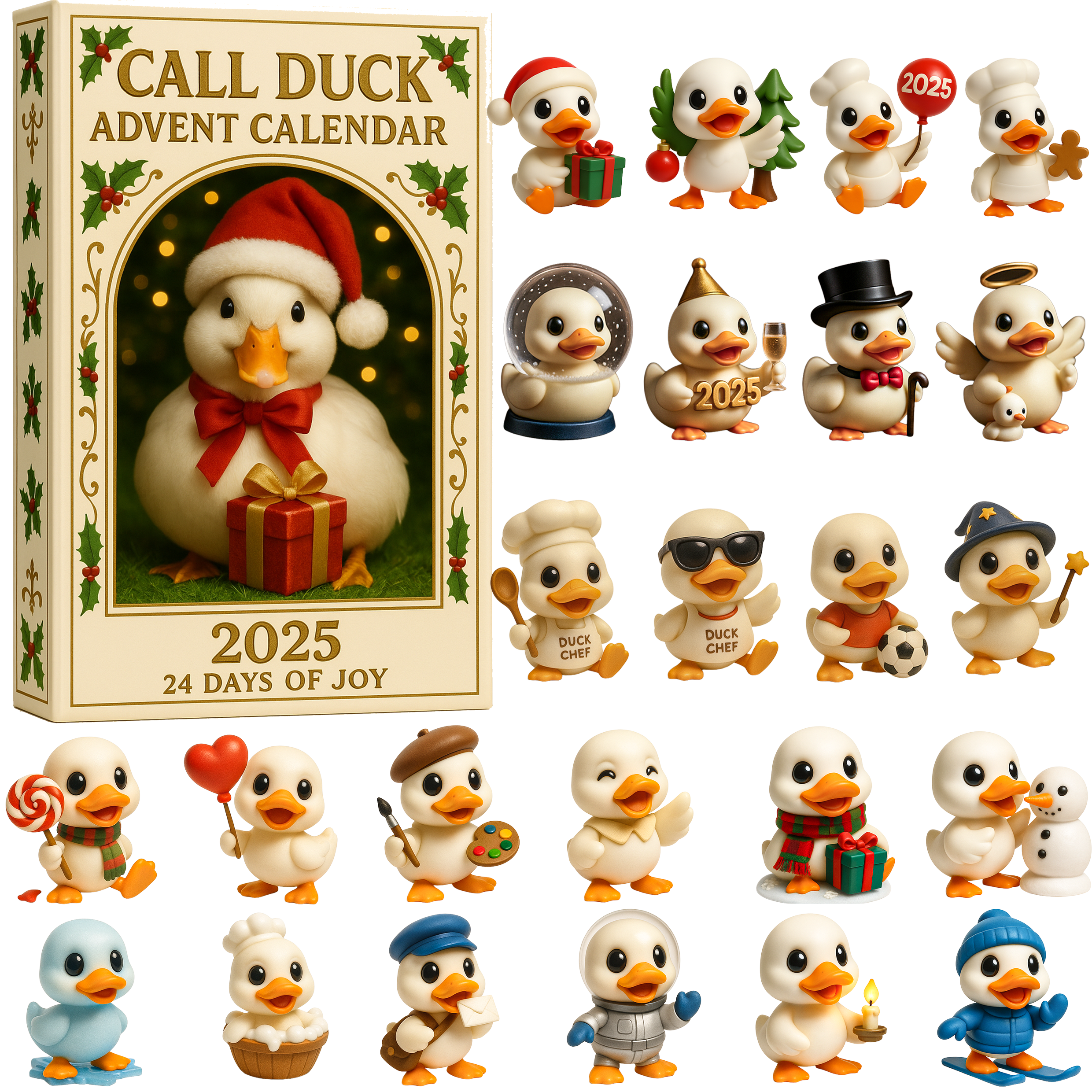 Duck Advent Calendar 2025 Cute Animal Christmas Countdown Xmas Gifts For Duck Owners