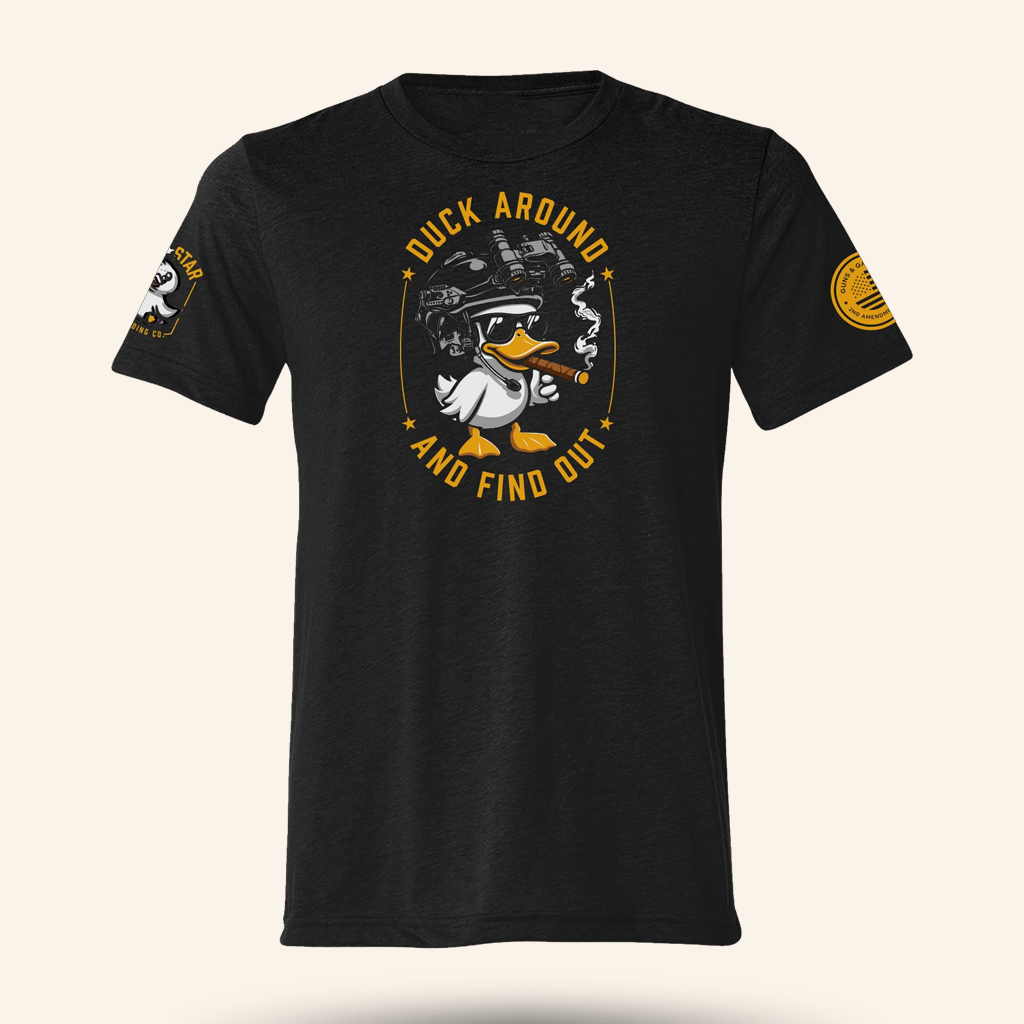 Duck Around And Find Out Guns And Gadgets T-shirt Birthday Present For Dad