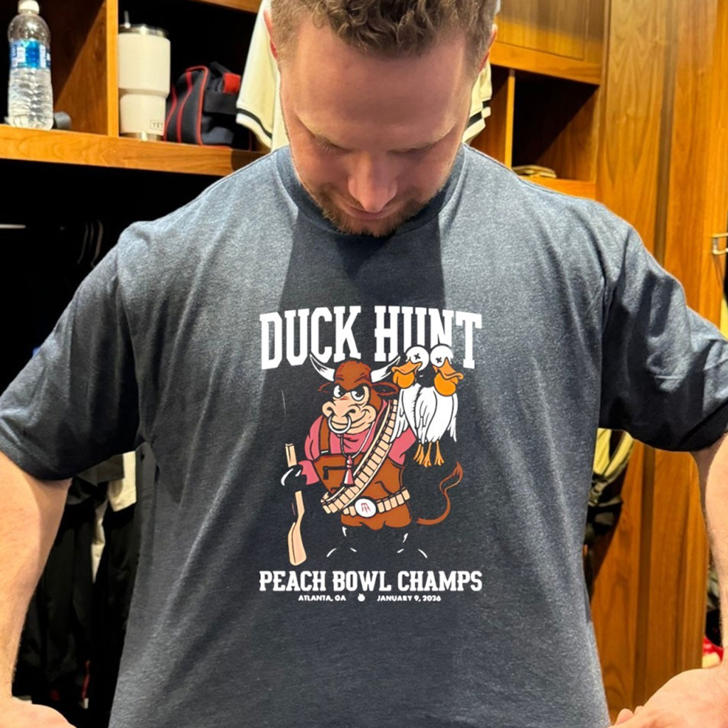 Duck Hunt Peach Bowl Champs Atlanta GA 2026 Indiana Football Win Oregon Football Mascots Shirt
