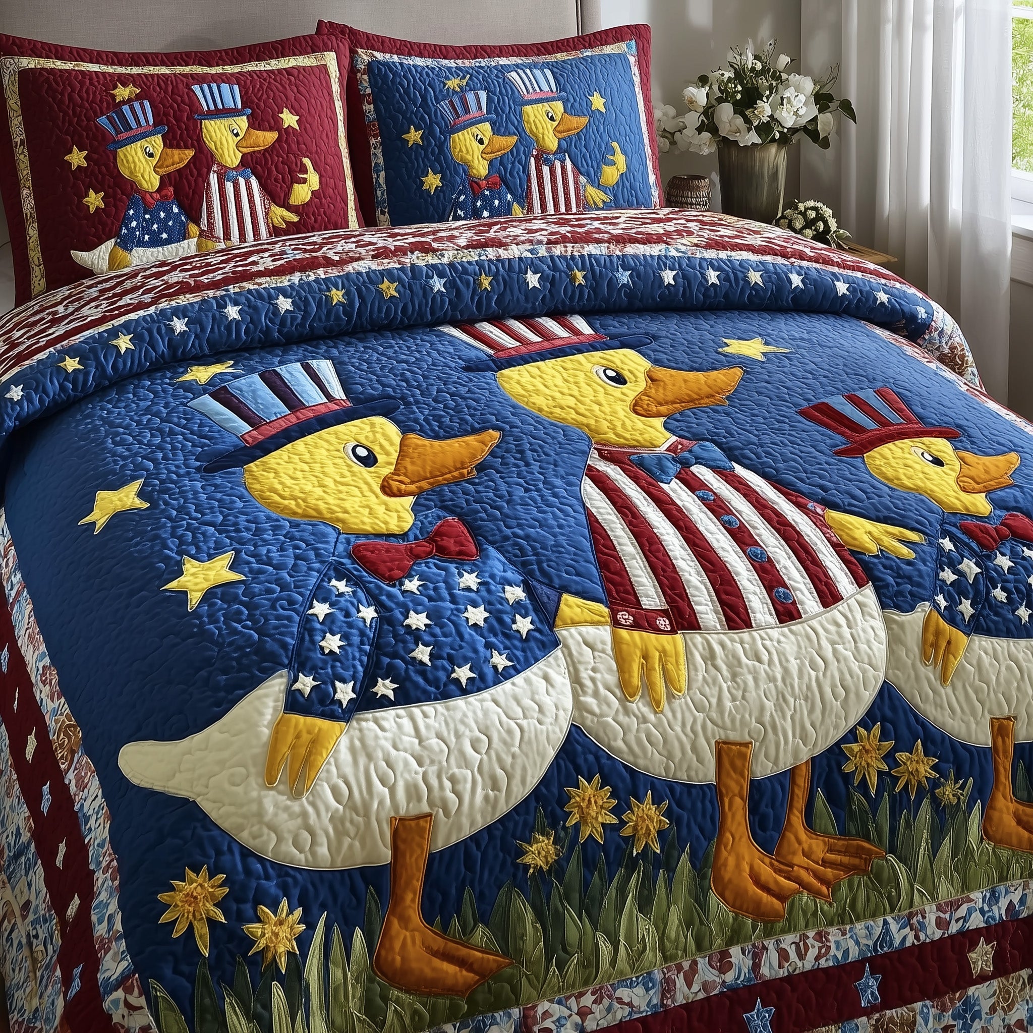 Duck Paradise Quilted Bedding Set Anniversary Gift