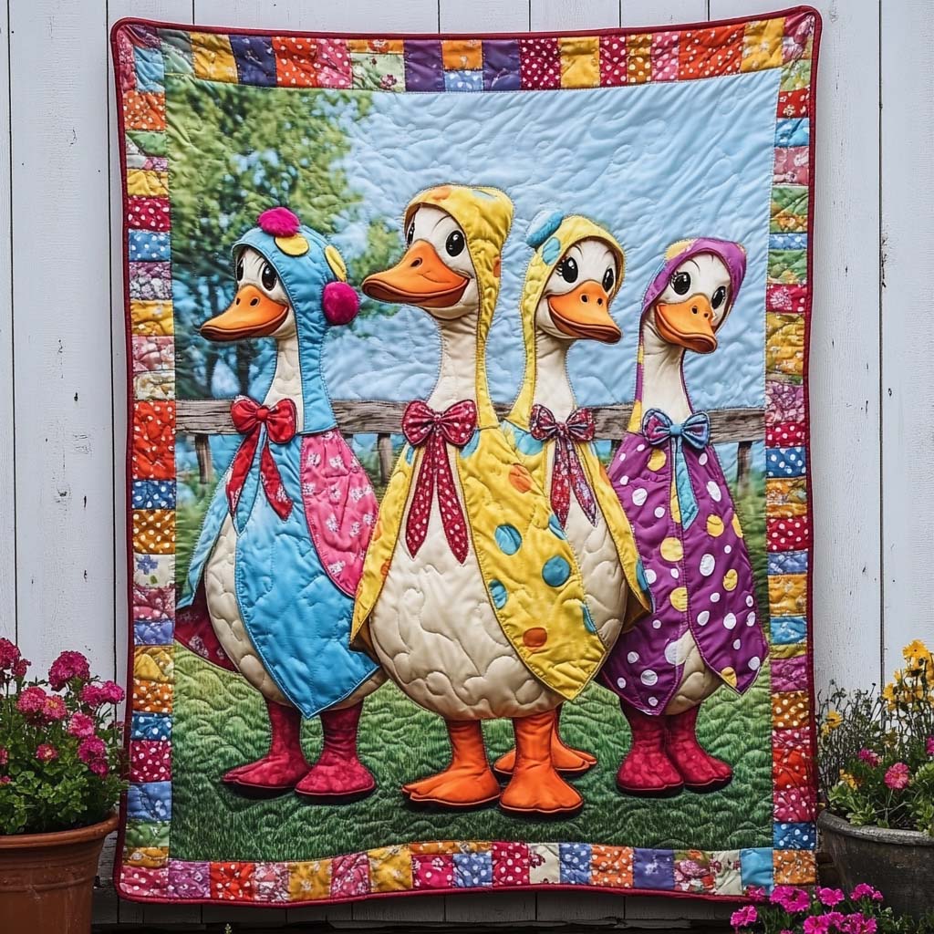 Duck Pond Serenade Quilted Blanket Best Throw Blanket Patriotic Unique Eagle Gifts