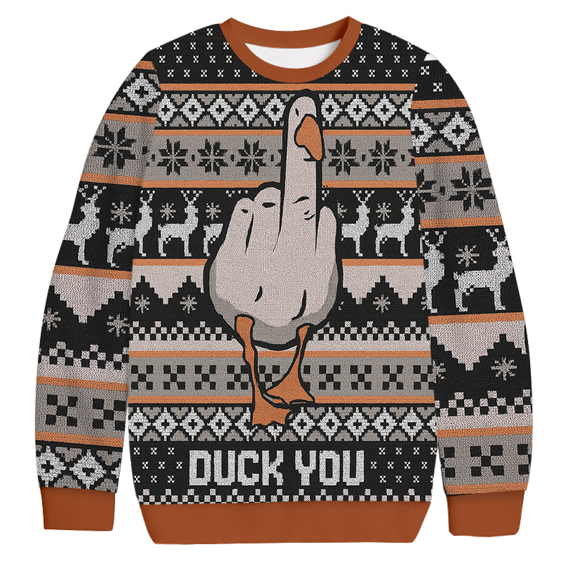 Duck You Christmas Ugly Sweatshirt Christmas Gift For Family