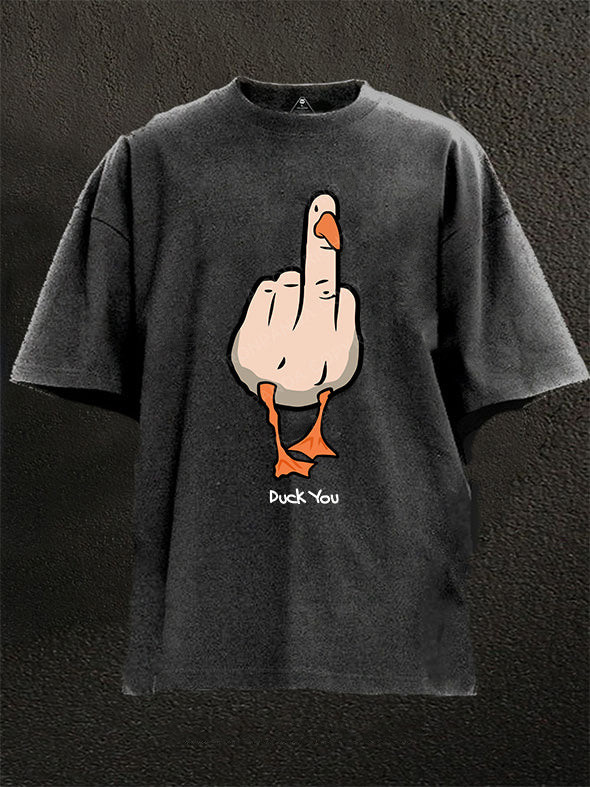 Duck You Funny Duck Gym T-Shirt Sarcastic Weightlifting Workout Humor Apparel Best Gift For Friends