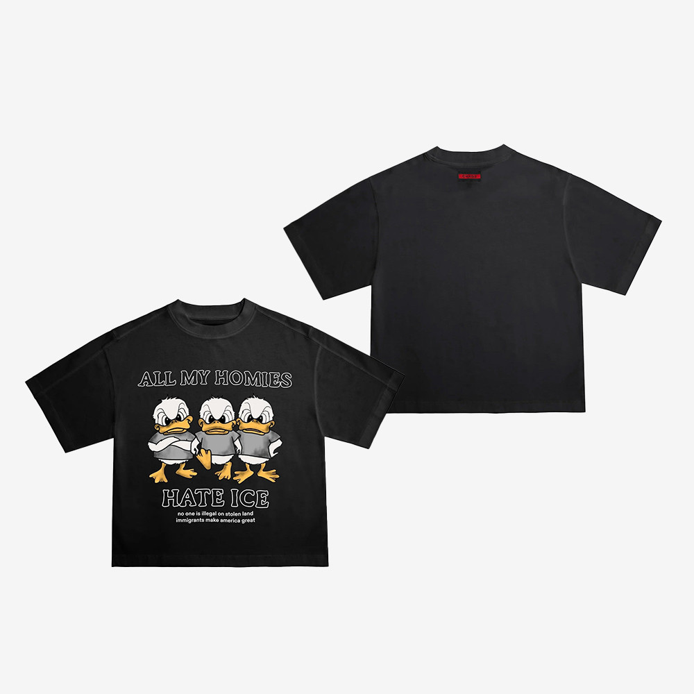 Ducks All My Homies Hate ICE Crop Top Resist Authority Anti ICE Clothes Gift Ideas