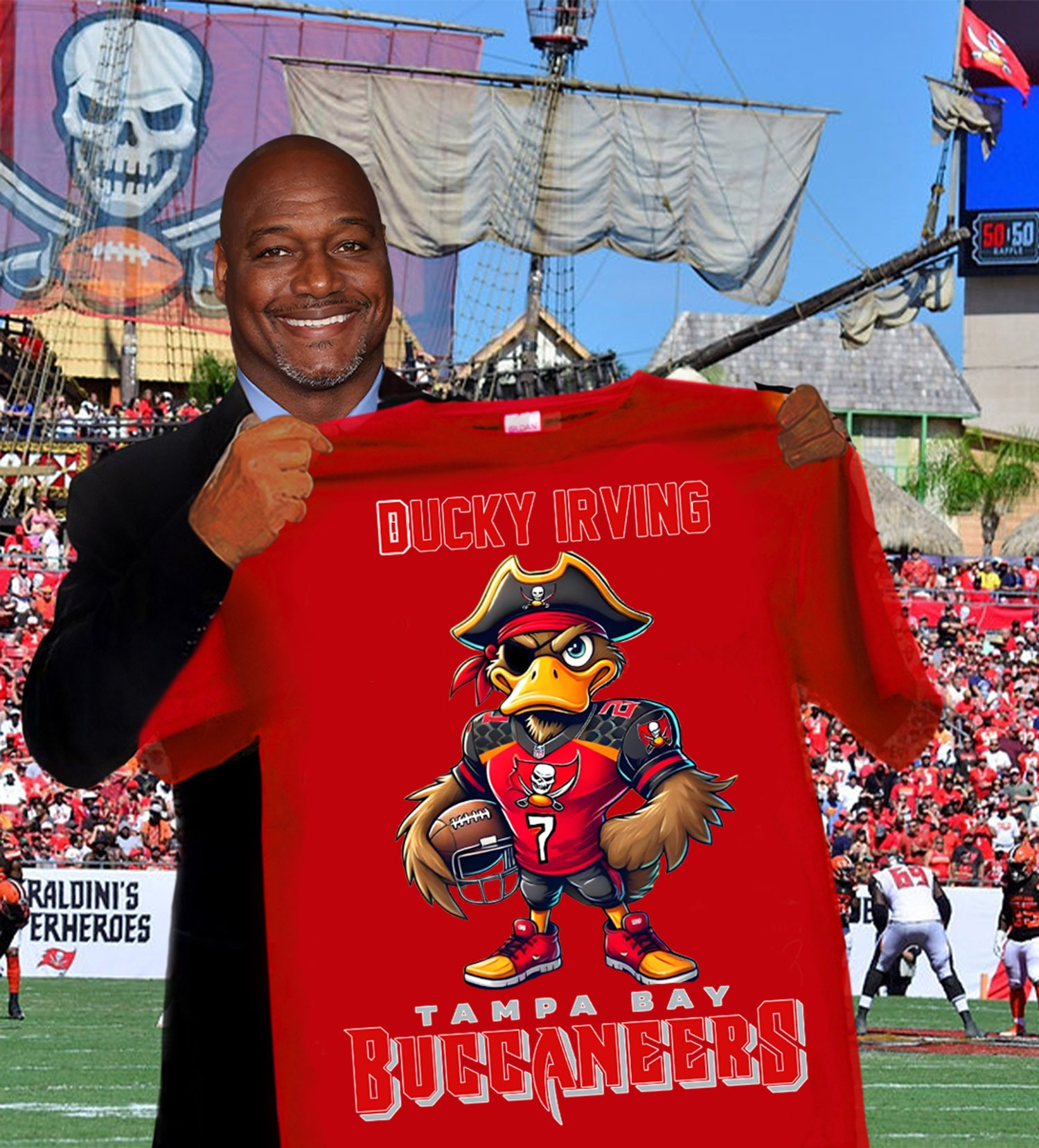 Ducky Irving Tampa Bay Buccaneers T-Shirt Unique Tampa Bay Buccaneers Gifts For Fans