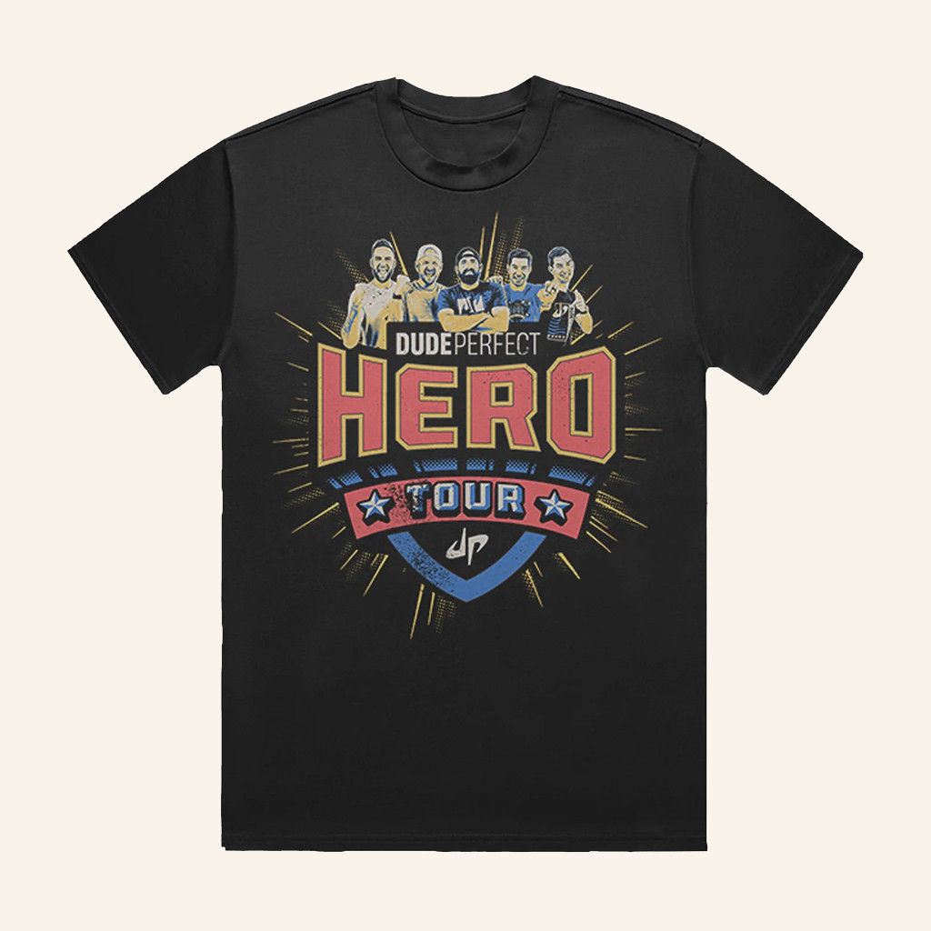 Dude Perfect Merch Hero Tour T-Shirt Fan Apparel Gifts For Brother Dude Perfect Merch Hero Tour T-Shirt Fan Apparel Gifts For Brother