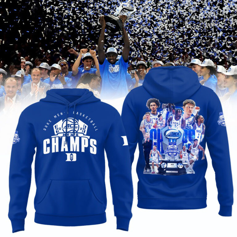 Duke Acc Championship 2025 Hoodie Men's Basketball ACC Champions Merch Clothing For Fans