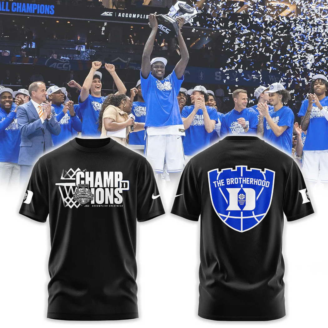 Duke Blue Devils 2025 ACC Men's Basketball Conference Tournament Champions T-Shirt Fans Gifts