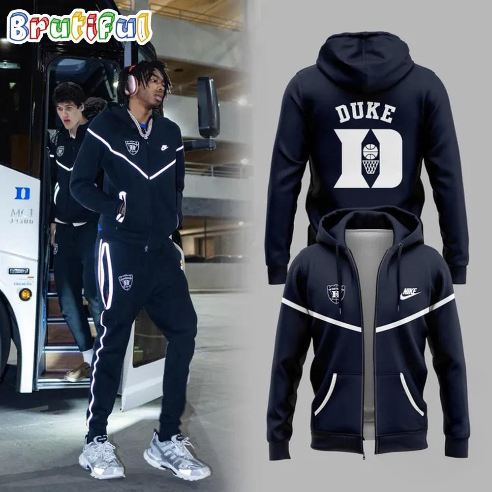 Duke Blue Devils 2025 Men's Basketball Season Zip Hoodie Gift For Basketball Lover