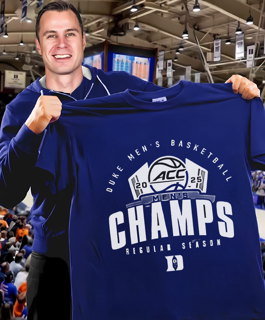 Duke Blue Devils ACC Championship Shirt 2025 Men's Basketball Regular Season Champion Tee