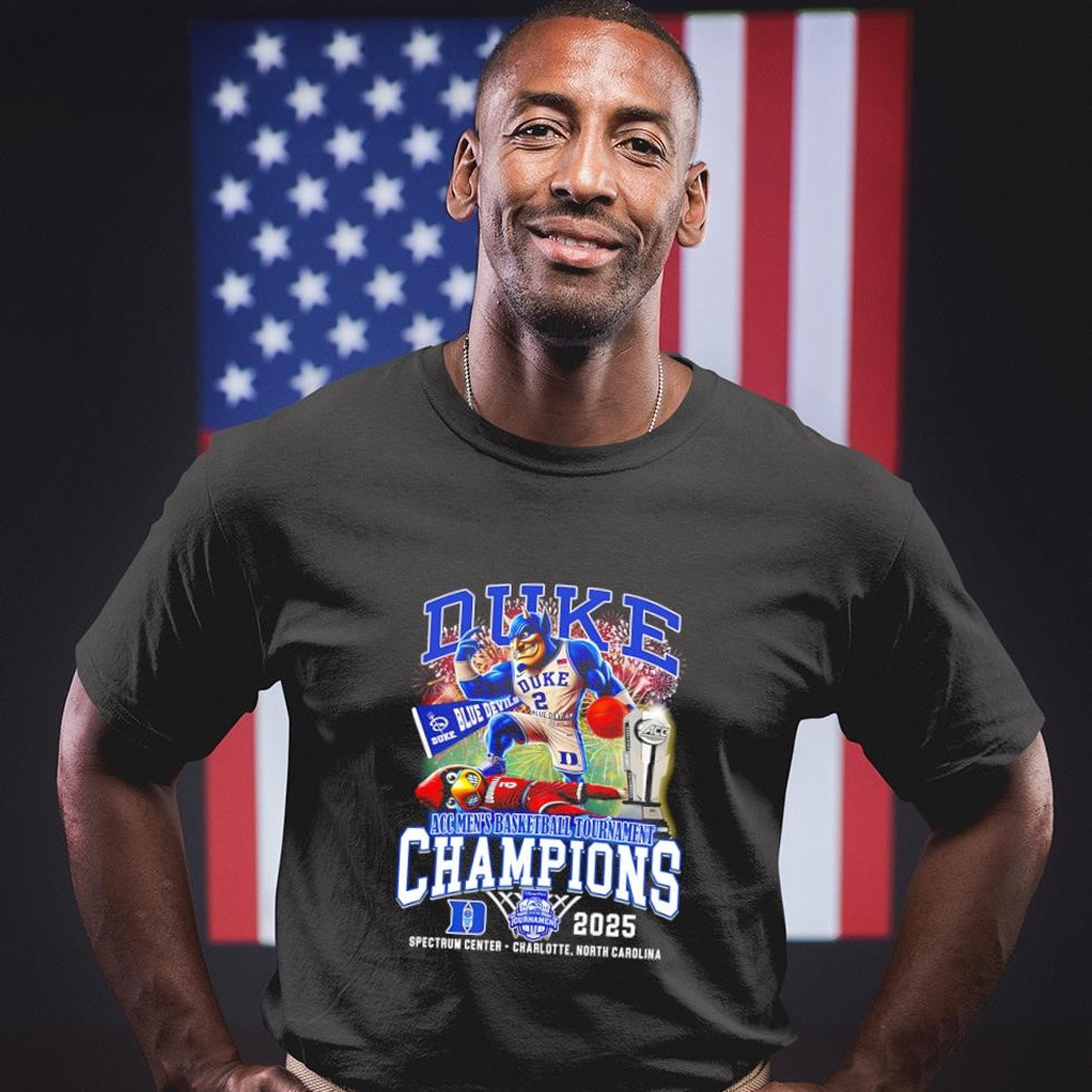 Duke Blue Devils ACC Men's Basketball Tournament Champions 2025 Mascot Shirt Acc Championship