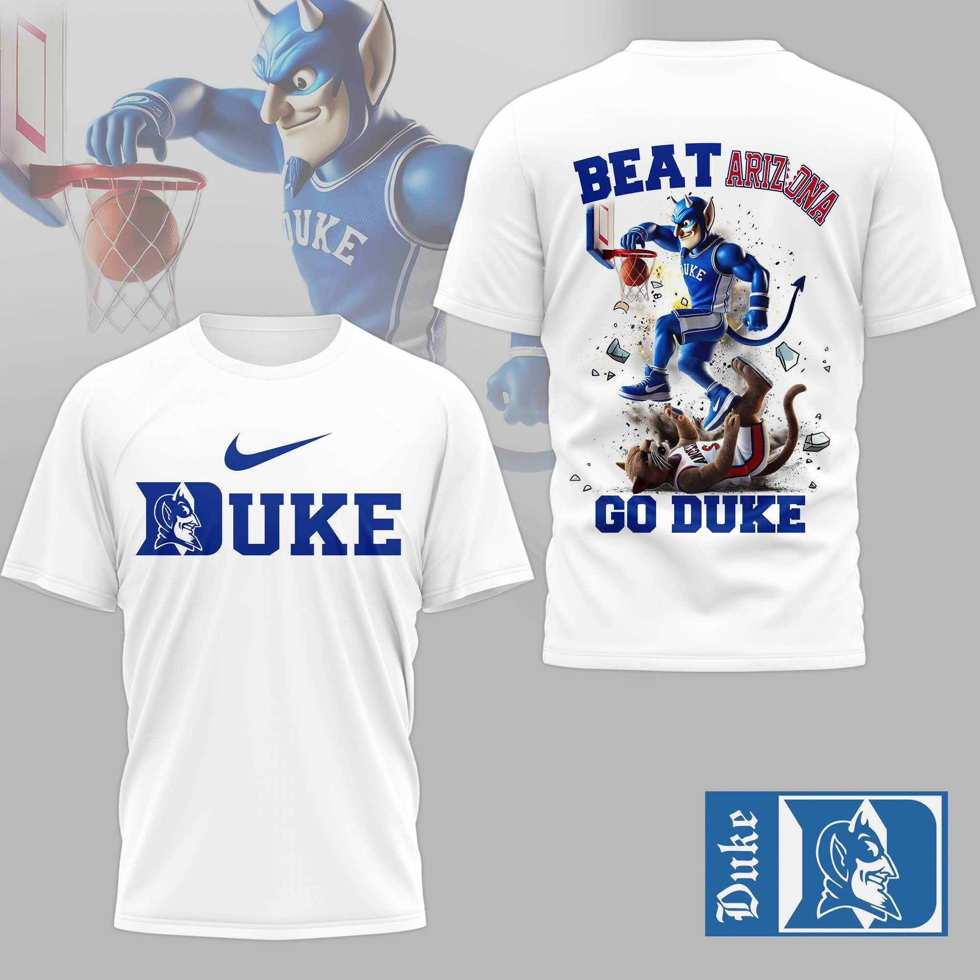 Duke Blue Devils Beat Arizona T-Shirt Men's Basketball Go Duke Fan Merch Gifts For Him