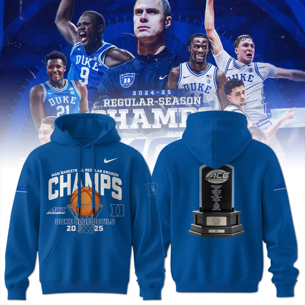 Duke Blue Devils Black Hoodie Acc Championship 2025 Hoodie Gift For Basketball Fan