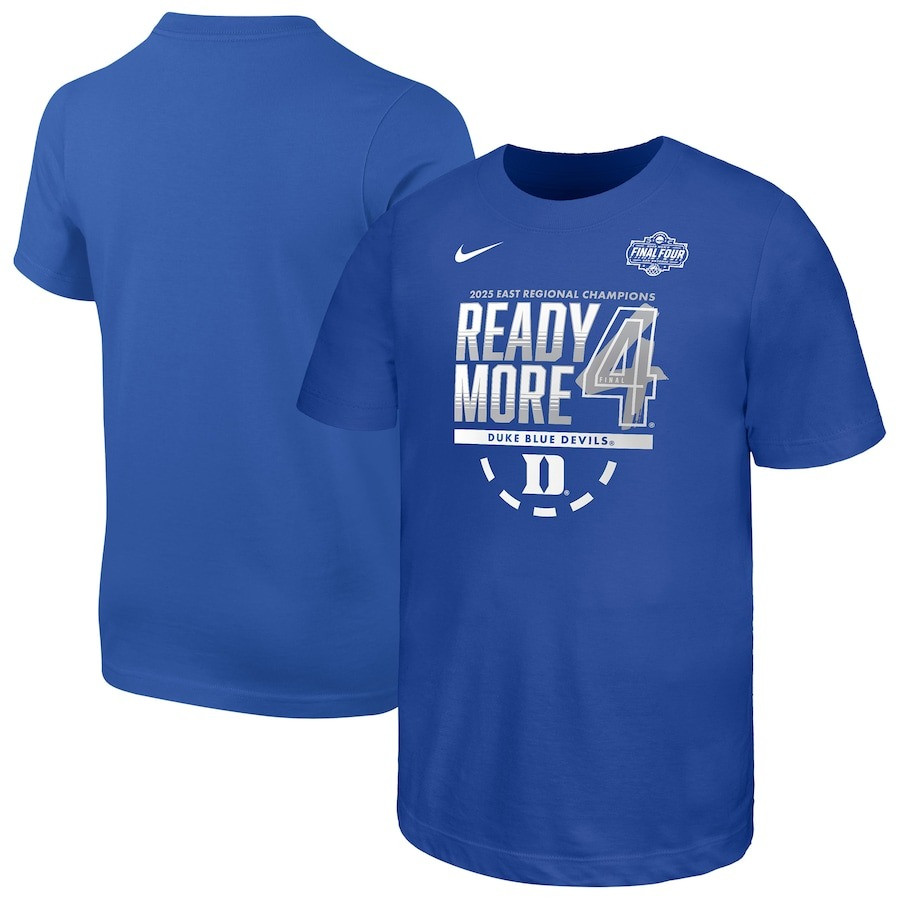 Duke Blue Devils Final Four Shirt 2025 East Regional Champions Ready More 4 March Madness