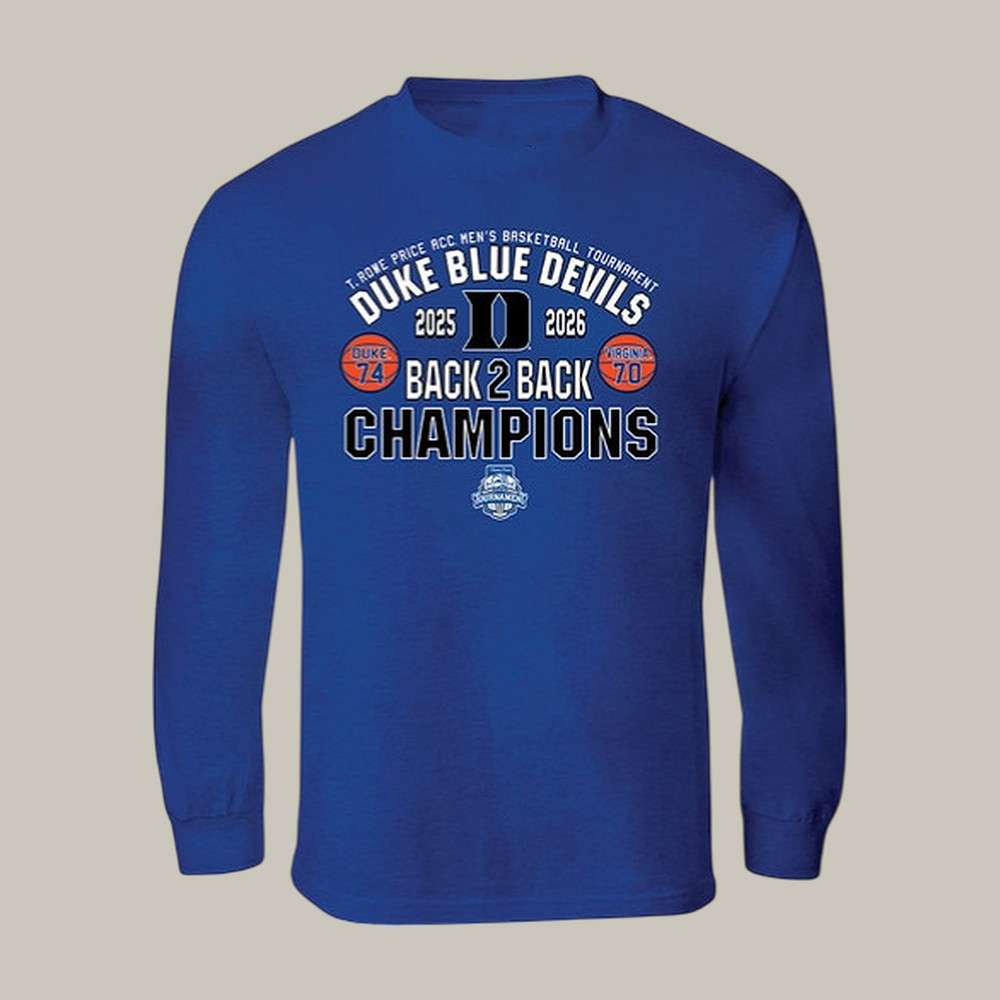 Duke Blue Devils Men's BBall B2b ACC Champs Score Long Sleeve Shirt Duke Blue Devils Gear