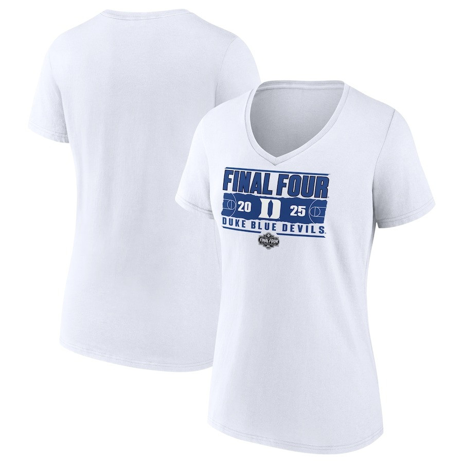 Duke Final Four V-Neck Shirt Women's Duke Blue Devils 2025 NCAA March Madness Merch