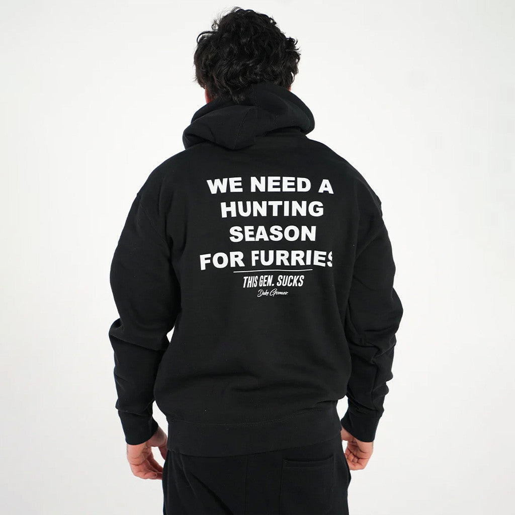 Duke Gomez Merch We Need A Hunting Season For Furries Hoodie Gifts For Husband