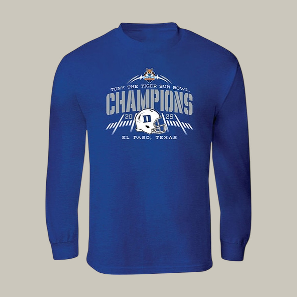 Duke Sun Bowl Champs Long Sleeve Shirt Duke Blue Devils Clothing Game Day Gear