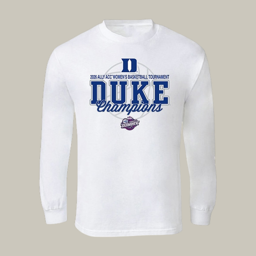Duke Women's Basketball ACC Championship Long Sleeve Shirt Duke Blue Devils Apparel Fan Gear
