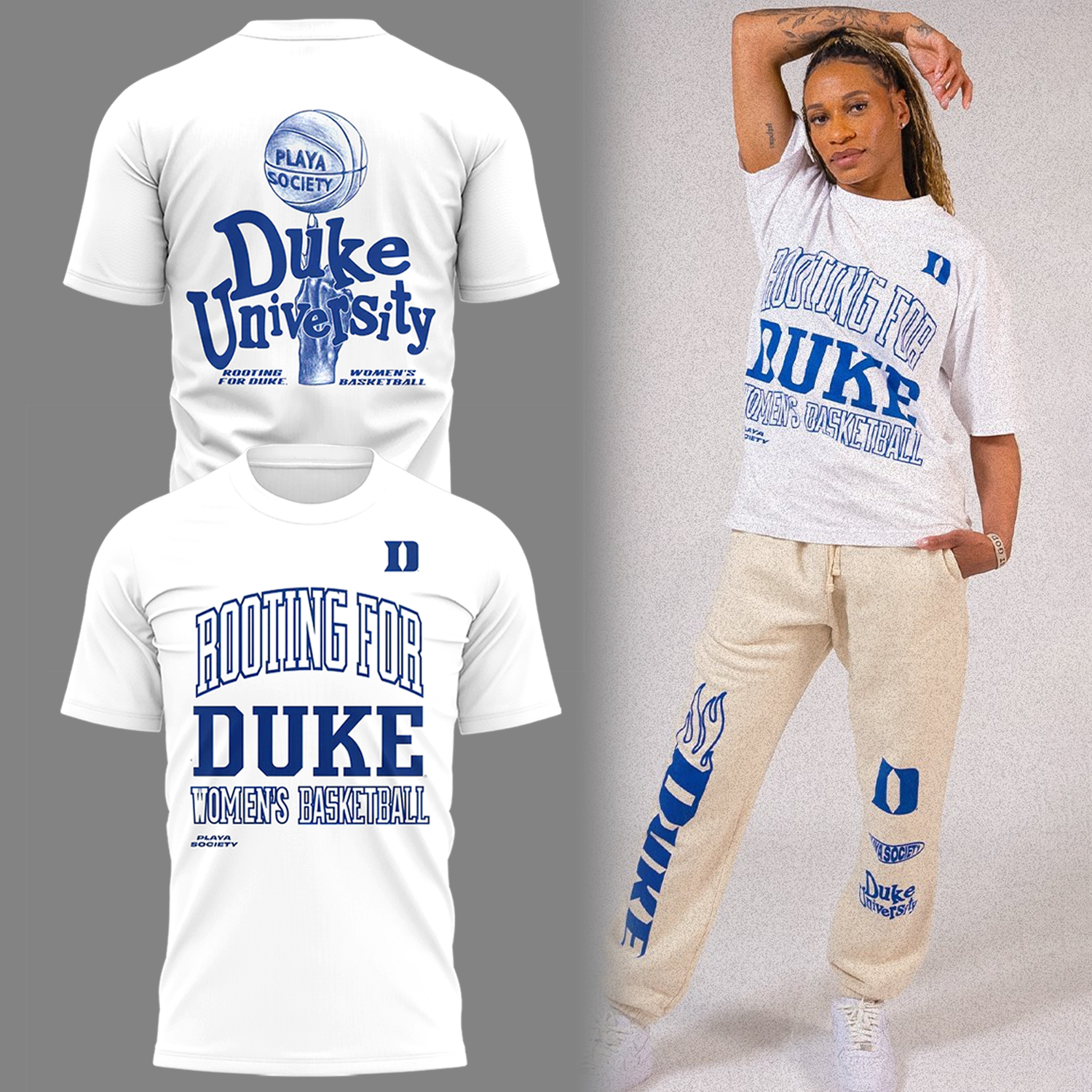 Duke x Playa Society T-Shirt Best Gifts For Basketball Players