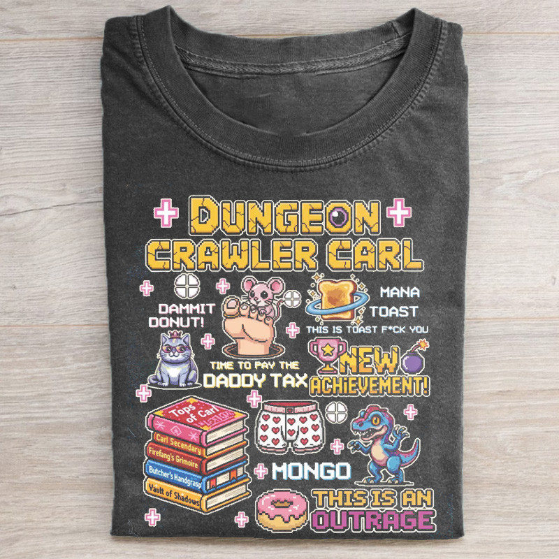Dungeon Crawler Carl T-Shirt God Damnit Donut Clothing Cat Queen Gift