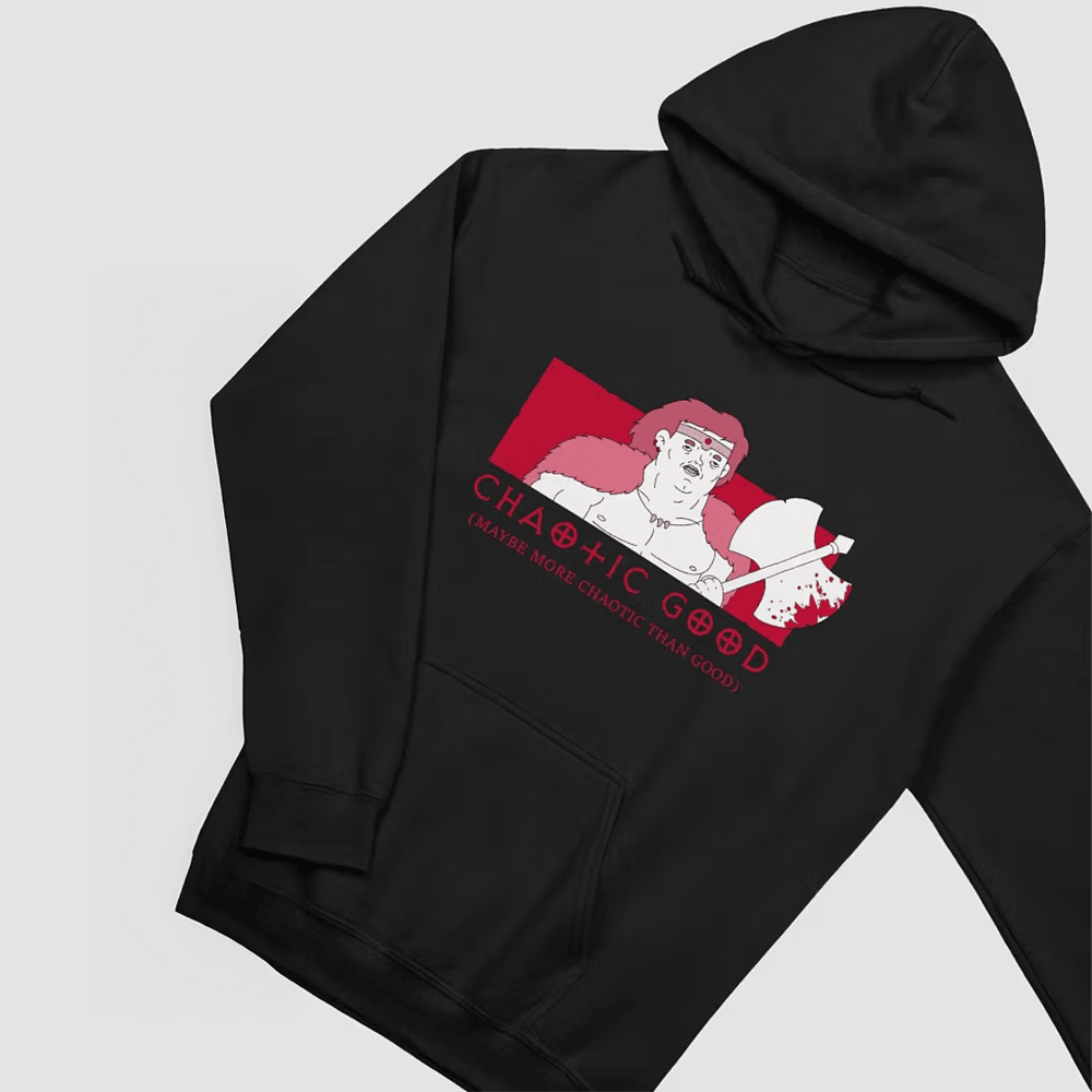 Dungeon Soup Merch Chaotic Good Barbarian Hoodie Good Father's Day Presents Dungeon Soup Merch Chaotic Good Barbarian Hoodie Good Father's Day Presents