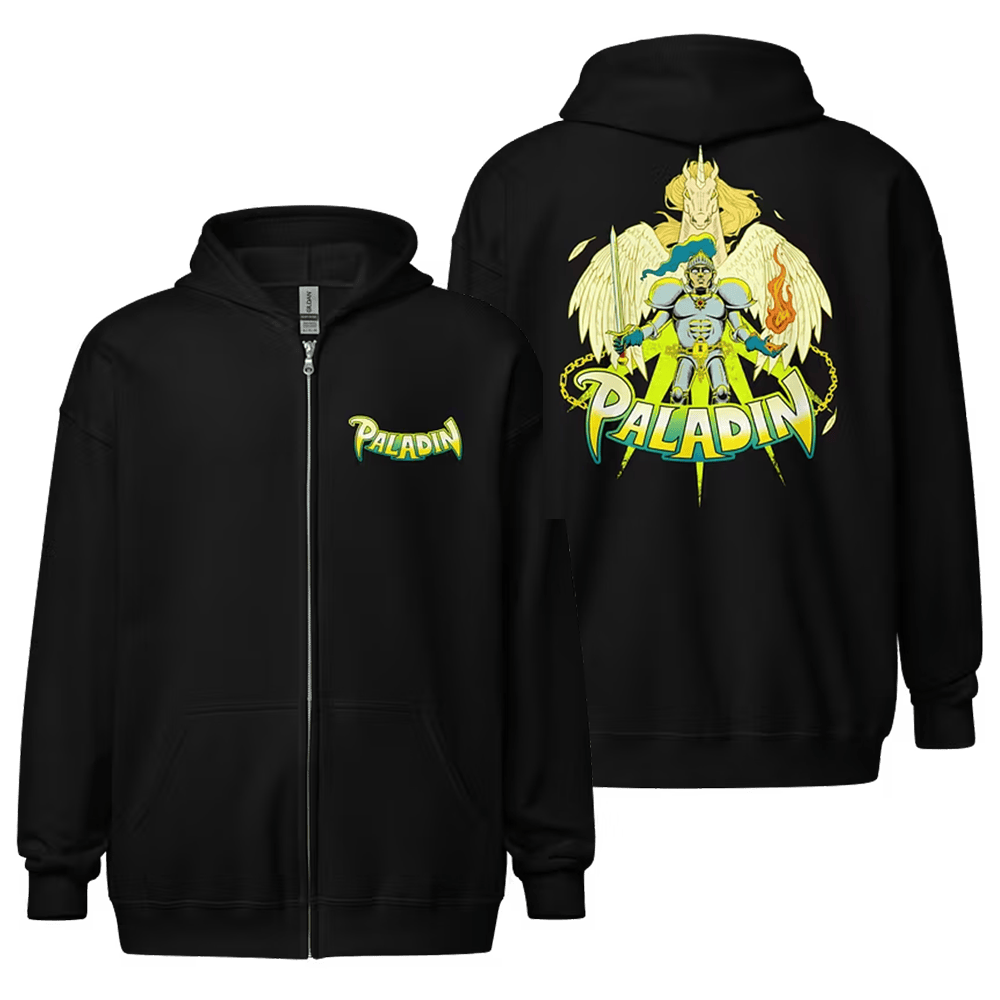 Dungeon Soup Merch Dark Fantasy Paladin Zip Hoodie Father's Day Presents For Dad Ideas 2025