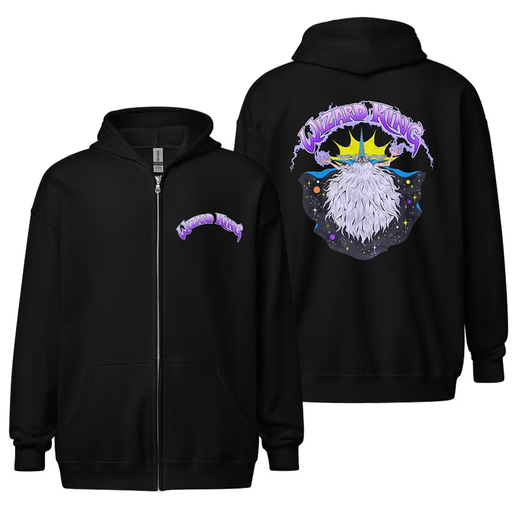 Dungeon Soup Merch Dark Fantasy Wizard King Zip Hoodie Father's Day Presents From Daughter Dungeon Soup Merch Dark Fantasy Wizard King Zip Hoodie Father's Day Presents From Daughter