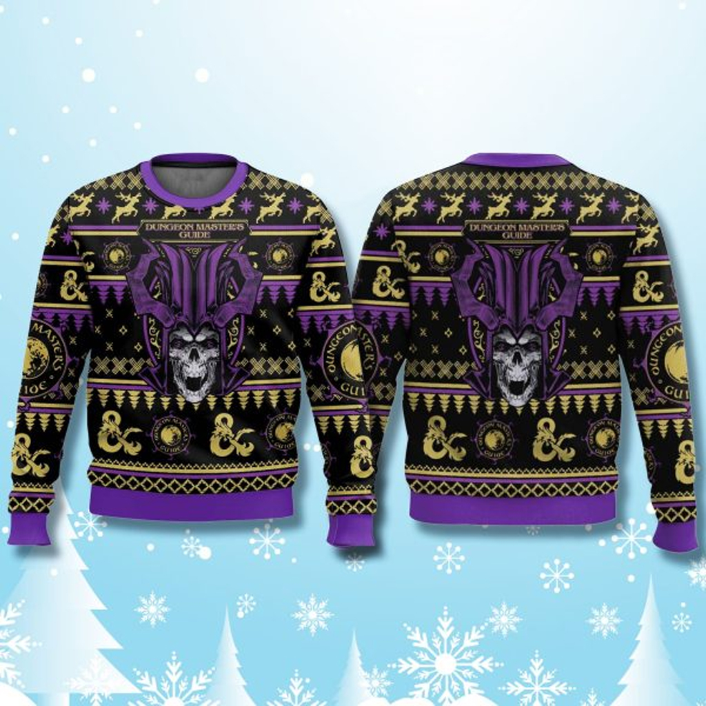 Dungeons And Dragons Master's Guide Ugly Christmas Sweater Husband Christmas Gift Ideas