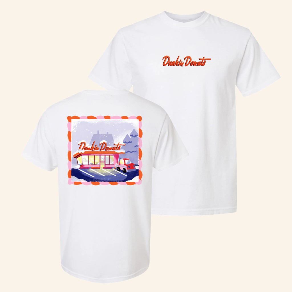 Dunkin Runs On Merch Dunkin Donuts Retro T-Shirt Christmas Gift Ideas For Friends