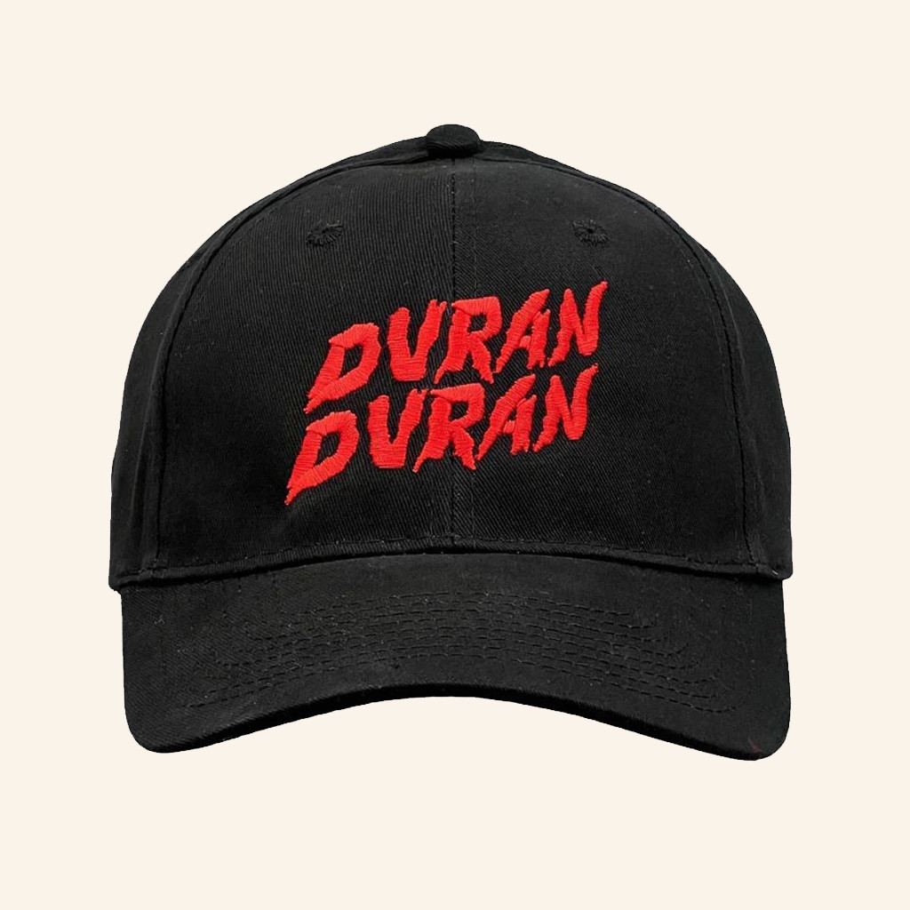 Duran Duran Merch Embroidered Red Logo Black Hat Birthday Presents For Dad Duran Duran Merch Embroidered Red Logo Black Hat Birthday Presents For Dad