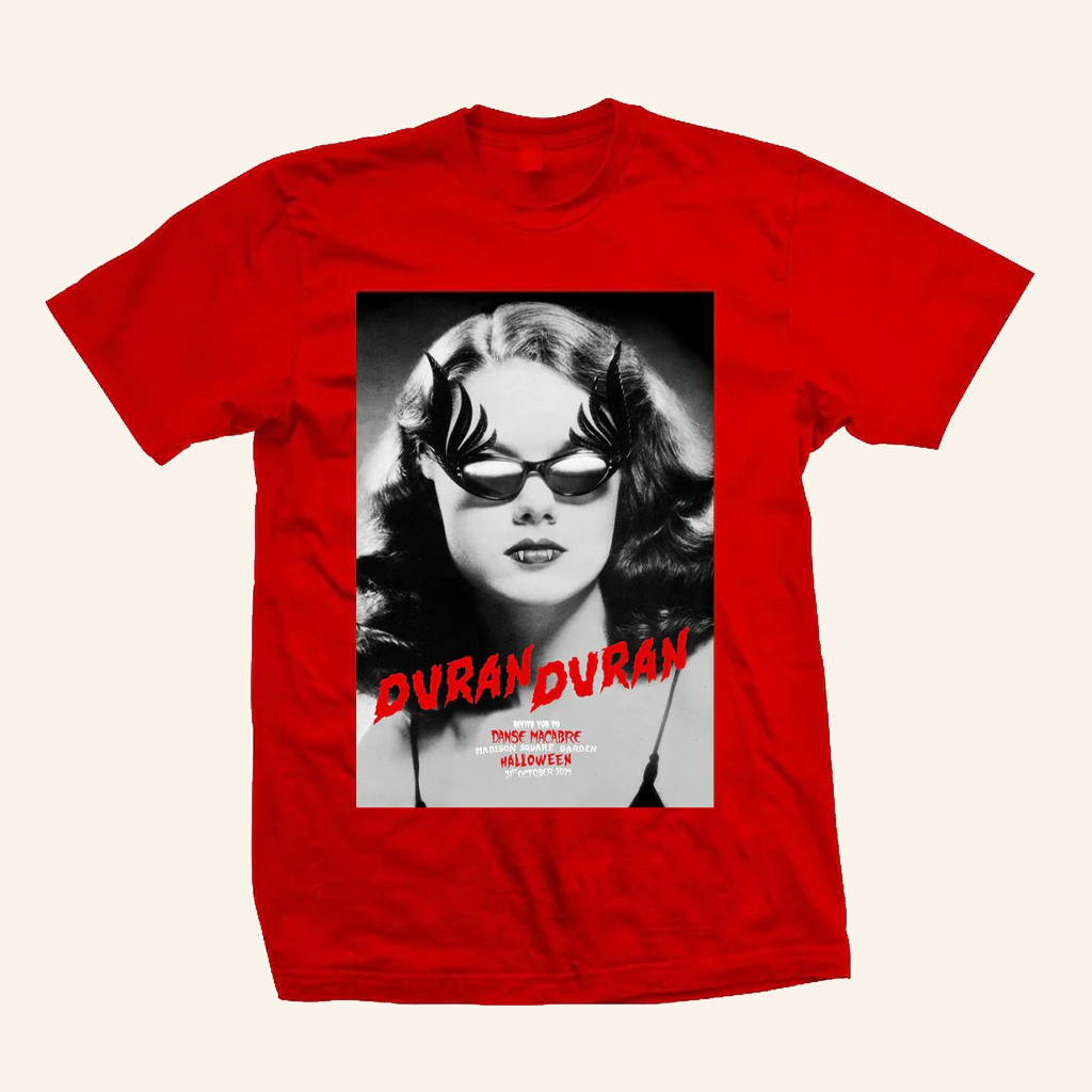 Duran Duran Merch MSG Danse Macabre T-Shirt Red Cool Gifts For Music Lovers