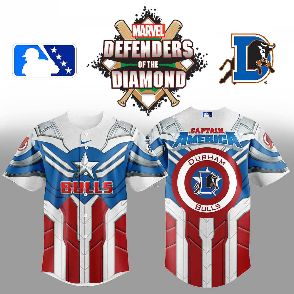 Durham Bulls x Marvel Defenders Of The Diamond Baseball Jersey Gifts For Dad