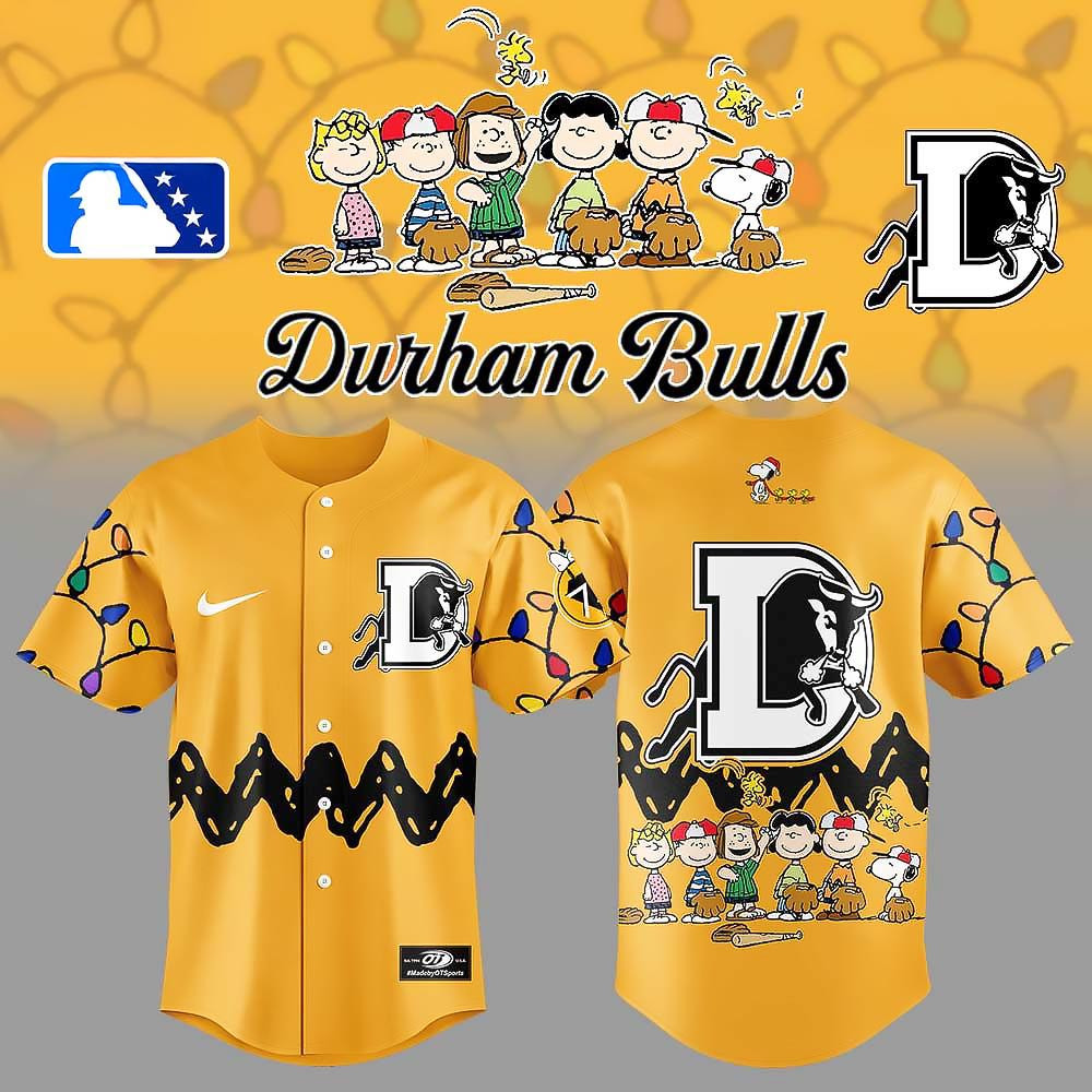Durham Bulls x Peanuts Limited Edition Baseball Jersey Gifts For Dad