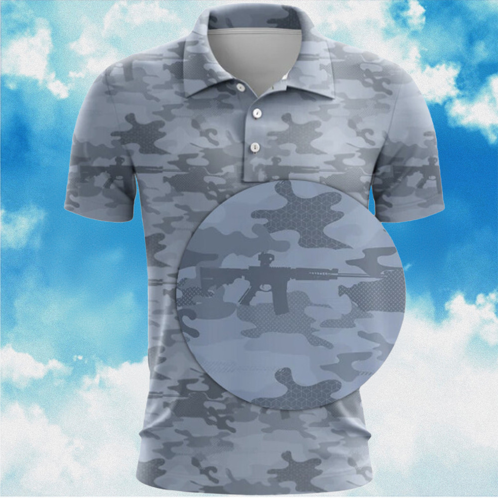 Dusk Camo Polo Shirt Men Golf Shirts Gifts For Gun Lovers