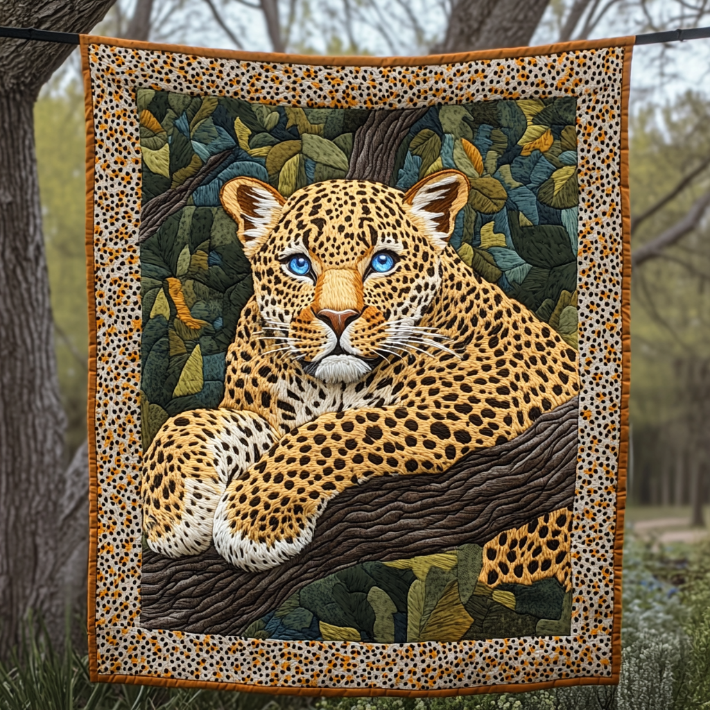 Dusk Hunter Quilted Blanket Leopard Blanket Leopard Print Presents