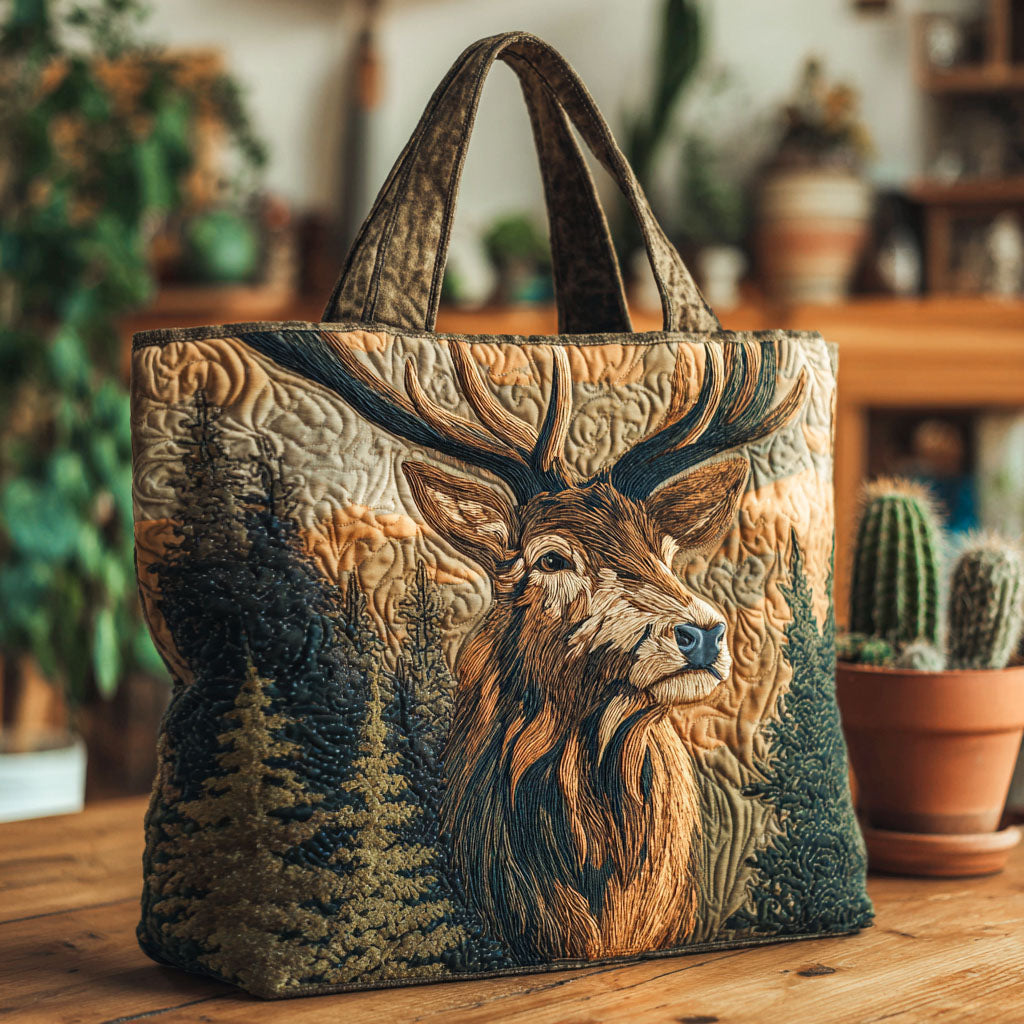 Dusk Wander Quilted Tote Bag Gifts For Forest Lovers